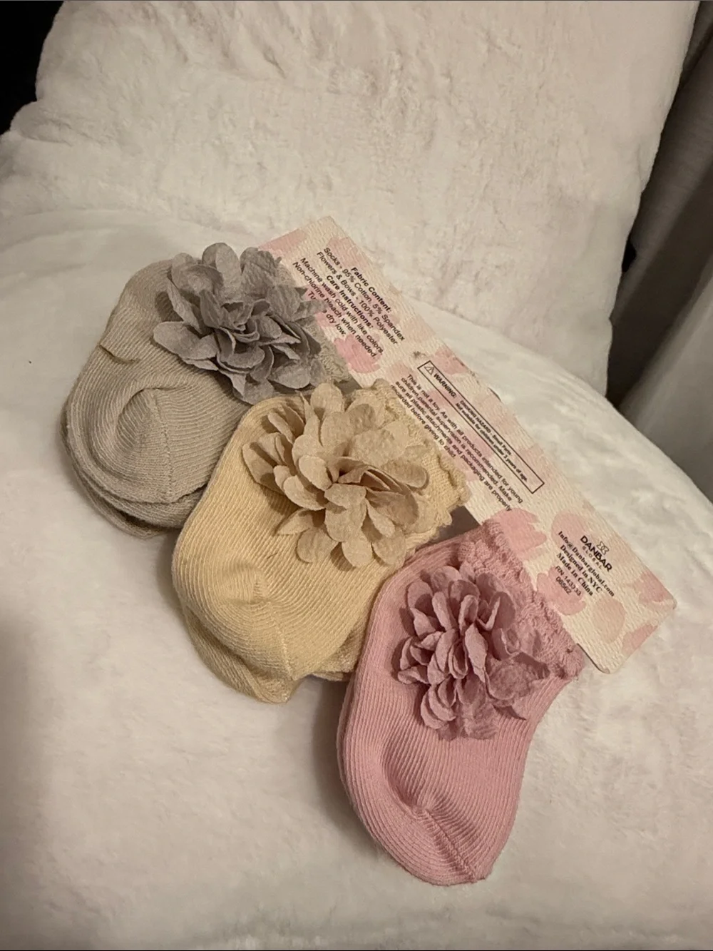 Ava Olivia NWT 6 pk Baby Girl Flower Bow Socks Boutique Booties NEW!